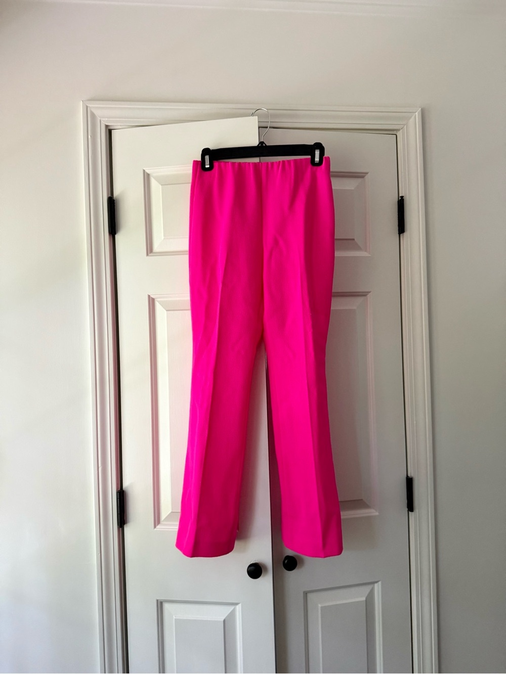 NWOT ANN MASHBURN Faye Pink Straight-Leg Trousers